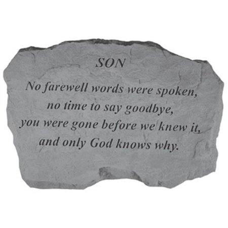 KAY BERRY INC Kay Berry- Inc. 99820 Son-No Farewell Words Were Spoken - Memorial - 16 Inches x 10.5 Inches x 1.5 Inches 99820